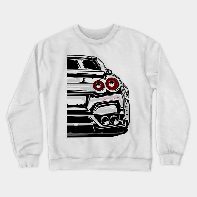 Nissan R35 GTR Liberty Walk Crewneck Sweatshirt by idrdesign